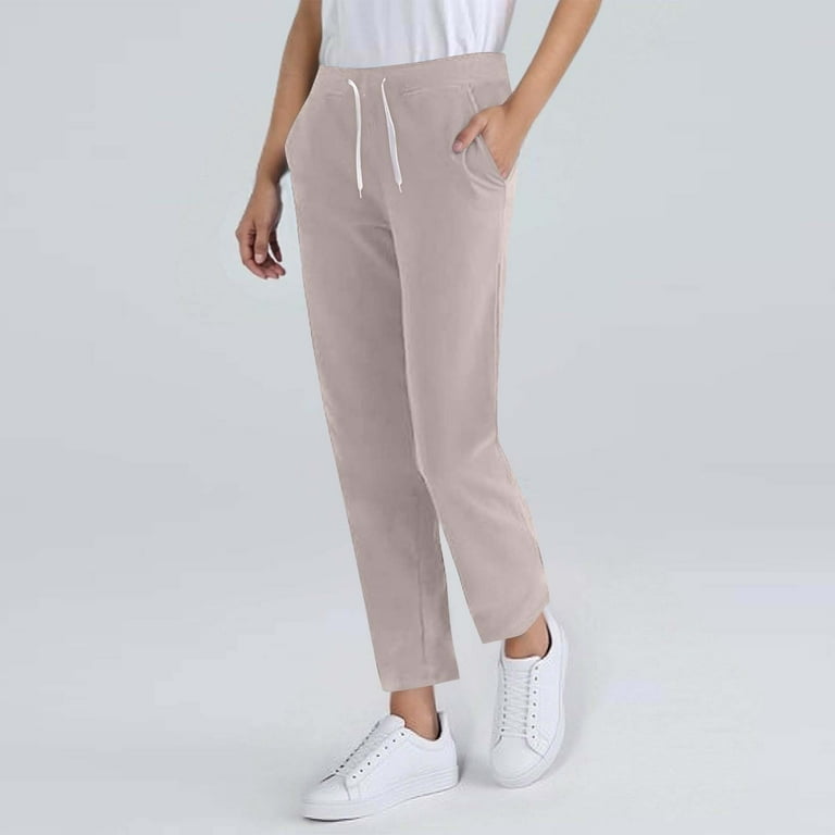 Gamivast Sweat Pants for Women Slim Fitted Straight Leg Pants with