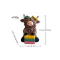 thumbnail image 3 of Handmade Highland Cow Desk Decorative Ornament, Desktop Animal Figurine Sculpture For Home Office Shelf Decor, 3 of 7