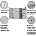 thumbnail image 2 of Salsbury Industries 4C Horizontal Mailbox 5-Door High Unit (20"), Double Column, 1 MB3 Door, 1 PL5, Aluminum, Front Load, Private Access, 2 of 5