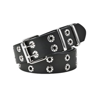 Black Studded Braided Women\'s Fashion Belt Amazon.com: macoking Studded Wide Belts for Women Elastic  main image 4