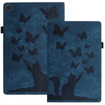 XYX Case for Samsung Galaxy Tab A8 10.5 inch 2021 Release SM-X200, Butterfly Cat Slim Folio Stand Cover for Galaxy Tab A8, Dark Blue