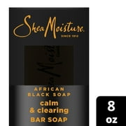 SheaMoisture Bar Soap African Black Soap Soothing and Clarifying Bar Soap, 8 oz