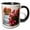 Black/White, variant on 3drose, Italy, Tuscany, Old Villa in Tuscan Back Road, 11oz Two-tone Black Mug