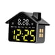 thumbnail image 5 of Reloj despertador electrónico, reloj de mesa, práctico, multifuncional, con forma de casa. luz amarilla, 5 of 9