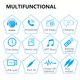 thumbnail image 5 of Radio FM SWM8014 para coche reproductor de música MP3 Multimedia con Ehuebsd Bluetooth compatible con tarjeta TF disco U 12V, 5 of 9