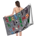 thumbnail image 4 of Alphabet Lore Toalla de playa de secado rápido con diseño temático, regalo para mujeres y niñas, ideal para cumpleaños, fans, amantes de la música, uso en la playa o al aire libre, 78 × 150 cm, 4 of 6