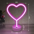 thumbnail image 2 of Lámpara BRIGHTDECK de neón en forma de corazón, rosa, LED, USB y pilas, 2 of 7