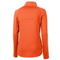 thumbnail image 3 of Women's Cutter & Buck Orange Baltimore Orioles  DryTec Adapt Eco Knit Stretch Recycled Raglan Half-Zip Top, 3 of 3