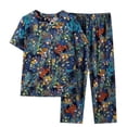 thumbnail image 1 of Pantalones de Entrenamiento Mujeres Más Tamaño Casual Manga Corta Cuello Redondo Pantalones Superiores Traje, Pantalones Más Tamaño, 1 of 3
