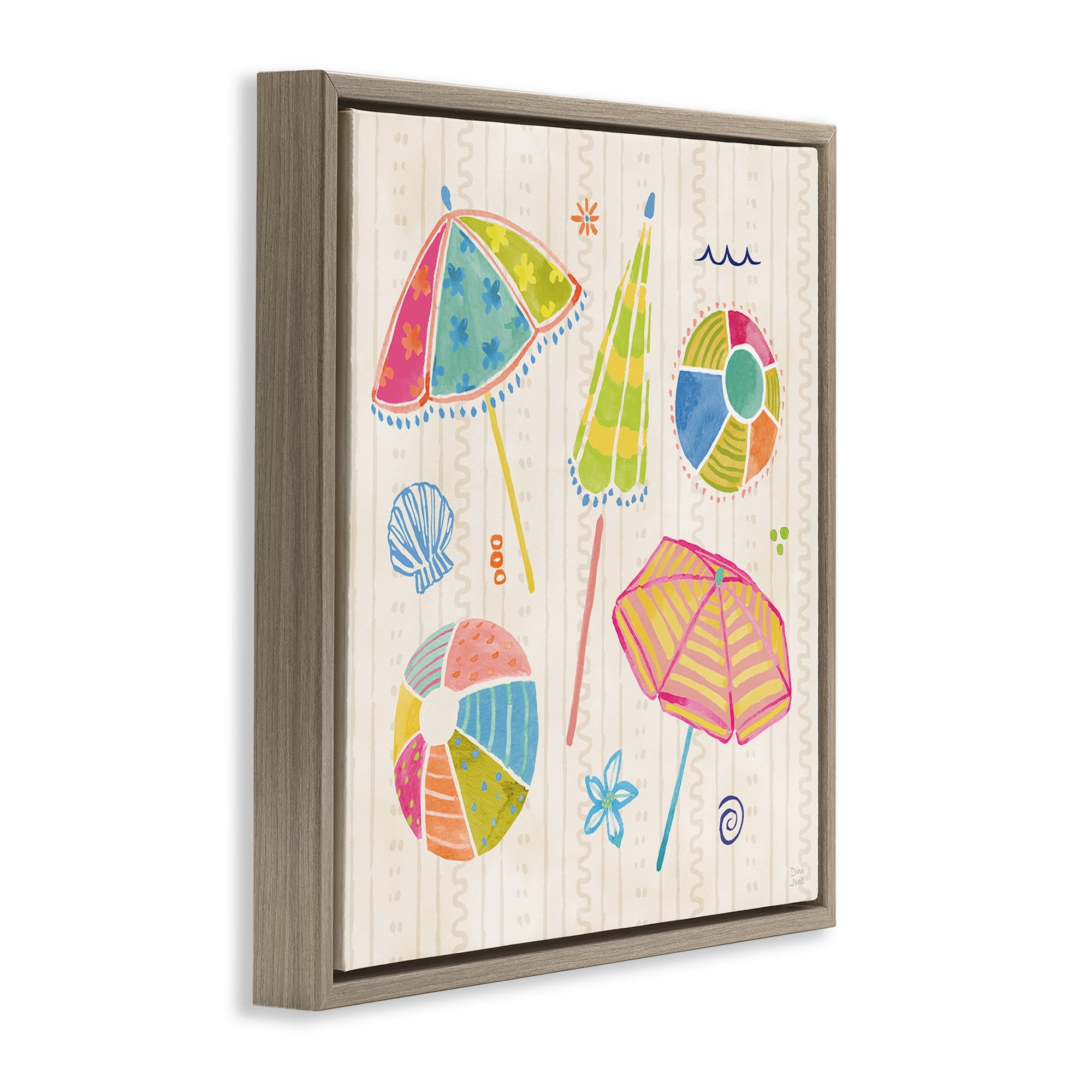 Stupell Industries Fine In The Sunshine Brown Framed Floater Canvas Wall Art, design by Dina June
