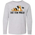 thumbnail image 3 of Inktastic Napping Dis Tew Much Longhair Calico Cat Long Sleeve Youth T-Shirt, 3 of 5