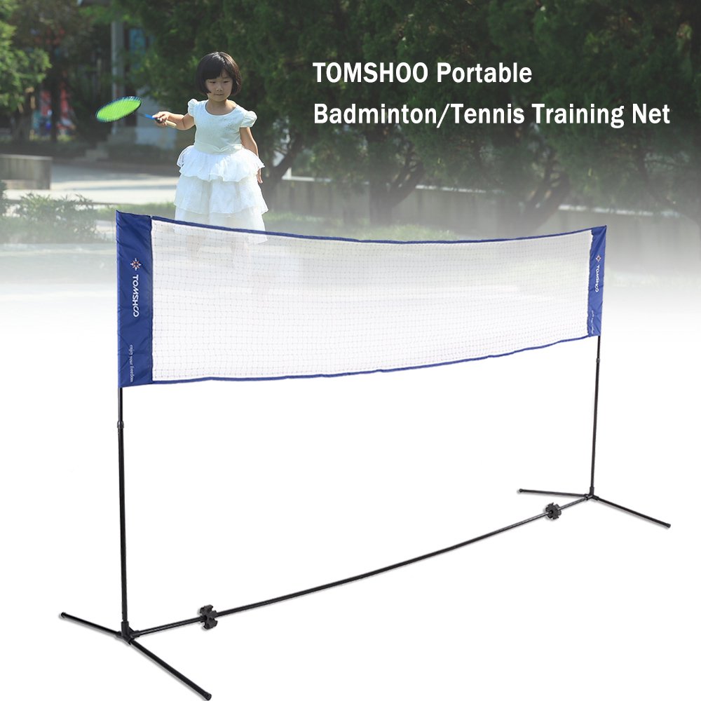 TOMSHOO 3m/5m Indoor Outdoor Portable Training Tennis Badminton Net