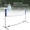 TOMSHOO 3m/5m Indoor Outdoor Portable Training Tennis Badminton Net with Net Stand and Carry Bag