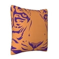 thumbnail image 2 of ZICANCN Tiger Texture Pattern Yellow Purple Throw Pillow Covers, Bed Couch Sofa Knit Decorative Pillow Covers for Living Room Farmhouse, 12"x12", 2 of 8