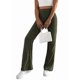 thumbnail image 2 of Pantalones Anchos de Pierna para Mujer, de Cintura Alta, para Estar en Casa, con Cintura Elástica, para Otoño e Invierno, Informales, de Punto Verde XL, 2 of 9