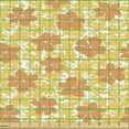thumbnail image 2 of Spring Fabric by the Yard, Flower Petals Blossoming Bouquets Corsage Retro Pastel Flourish Motif, Upholstery Fabric for Dining Chairs Home Decor Accents, Dark Peach Earth Yellow by Ambesonne, 2 of 5