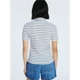 thumbnail image 3 of Free Assembly Women's Mock Neck Tee with Short Sleeves, Sizes XS-XXL, 3 of 5
