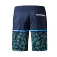 thumbnail image 4 of Nrmvnmi Men's Hawaiian Floral Prints Beach Shorts Elastic Waist Drawstring Lightweight Summer Casual Shorts with Pocket Father's Day Gifts For Dad ,4th of July Gifts for Men, 4 of 4