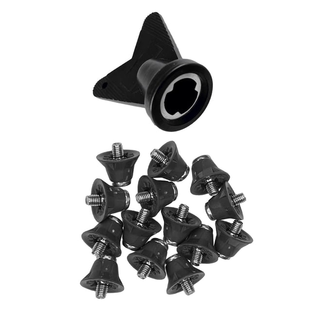 Almencla 12Pcs Football Boot Spikes Rugby Shoes Studs Turf M5 Threading Screw Comfortable Gray