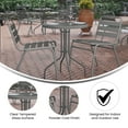thumbnail image 6 of BizChair 23.75'' Silver Round Tempered Glass Metal Table, 6 of 12