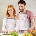 thumbnail image 5 of Pioneer Flower Floral Print Pattern Cotton Linen Apron with Pockets, Waterproof Adjustable, 33x27 Inch for Kitchen, Gardening, BBQ, Salon, 5 of 6