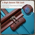 thumbnail image 5 of 28 Inch Vintage Luggage with TSA Lock & Spinner Wheels, Expandable Lightweight Suitcase, Blue, 5 of 8
