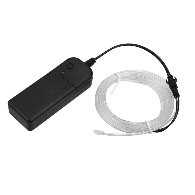 3 Metros/10 Pies Neón EL Cable Tira Hielo Azul Luz Resplandor para Coche Interior