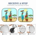 thumbnail image 6 of Honeii African Women in Mountain Landscape (2) Print Foldable Car Sun Shade for Windshield, 2-Piece UV Protection Shade, Protects Car Interior, Ideal for Cars, Trucks, SUVs-Small, 6 of 6