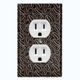 thumbnail image 1 of Metal Light Switch Wall Plate Outlet Cover (Coffee Espresso Mocha Bean Black Pattern - Single Duplex), 1 of 2