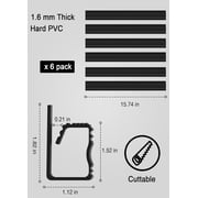 6 Pack Under Desk Cable Management Kit, J Channel Cable Raceway with Double Side Tape, Cord Organizer Tray for Desk, Easy Install, No Drilling, Cable Hider for Home & Office, Child & Pet Proof