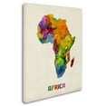 thumbnail image 2 of Trademark Fine Art "Africa Watercolor Map" Canvas Art by Michael Tompsett, 2 of 3
