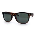 thumbnail image 4 of Rubberized Matte Tortoise Iconic Classic Horn Rim Hipster Sunglasses [Solid Green], 4 of 8