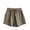 Army Green, variant on KIHOUT Women's Solid High Waisted Hemp Blend Casual Shorts Elastic Drawstring Waist Pocketed Loose Fit Summer Lounge Wear