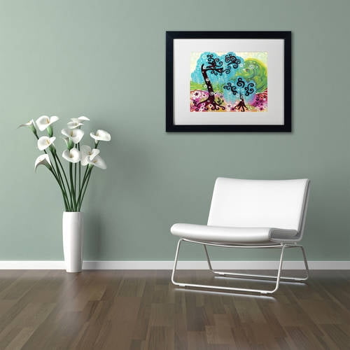 Trademark Fine Art "32" Canvas Art by Natasha Wescoat, White Matte, Black Frame