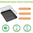 thumbnail image 2 of Nonstick Baking Sheet with Rack Set x x Cookie Sheet Baking Pan with Cooling Rack for Oven Commercial Grade & Easy to Clean, 2 of 7