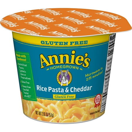 Cheddar Cheese Rice - Annie's Rice Pasta and Cheddar Micro Cup Mac and Cheese, 2.01 oz