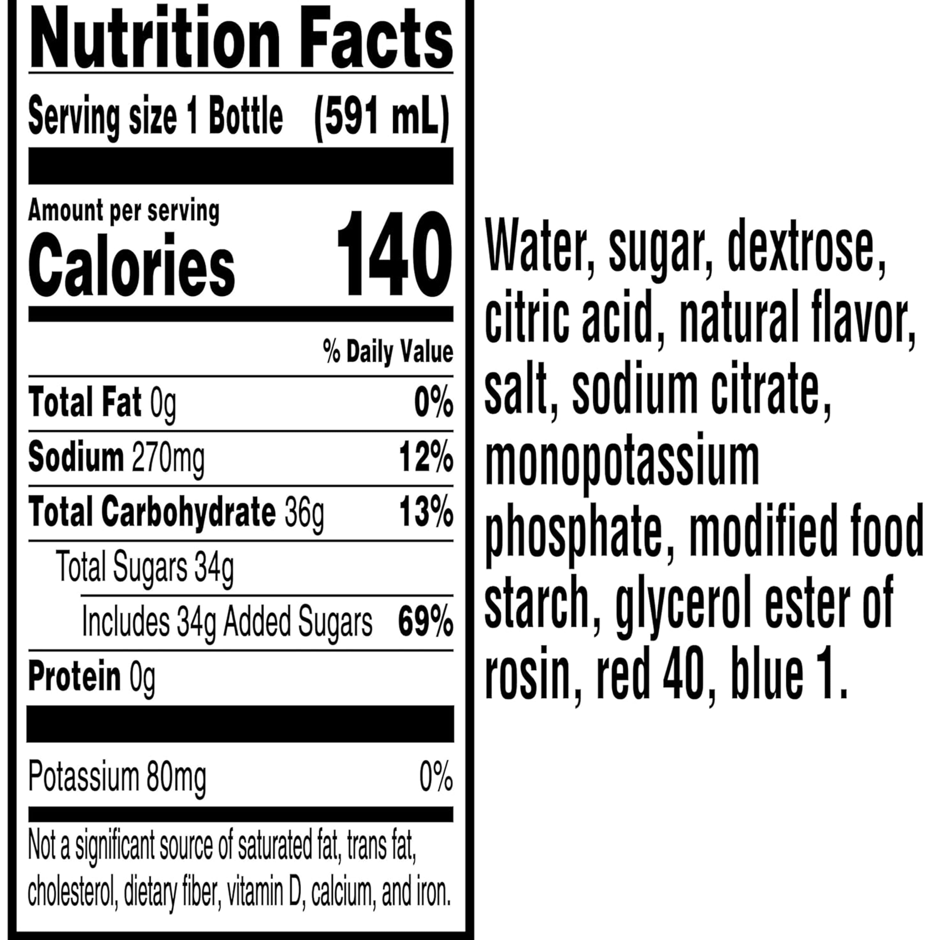 Gatorade Frost Thirst Quencher Riptide Rush Sports Drinks, 20 fl oz, 8 Count Bottles