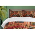 thumbnail image 4 of Ambesonne Cat Duvet Cover Set, Royal Kitty in Leopard Coat, King, Marigold Salmon, 4 of 6