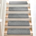 thumbnail image 4 of Pure Era Bullnose 9" x 30" Carpet Stair Treads Protector Cover Indoor Non Slip Self Adhensive (Set of 2,Gray), 4 of 8