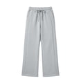thumbnail image 3 of UACY Girls Sweatpants Wide Leg Drawstring Baggy Kids Pants Open Bottom Casual Loose Teen Joggers with Pockets (Grey, 7-8 Years), 3 of 9