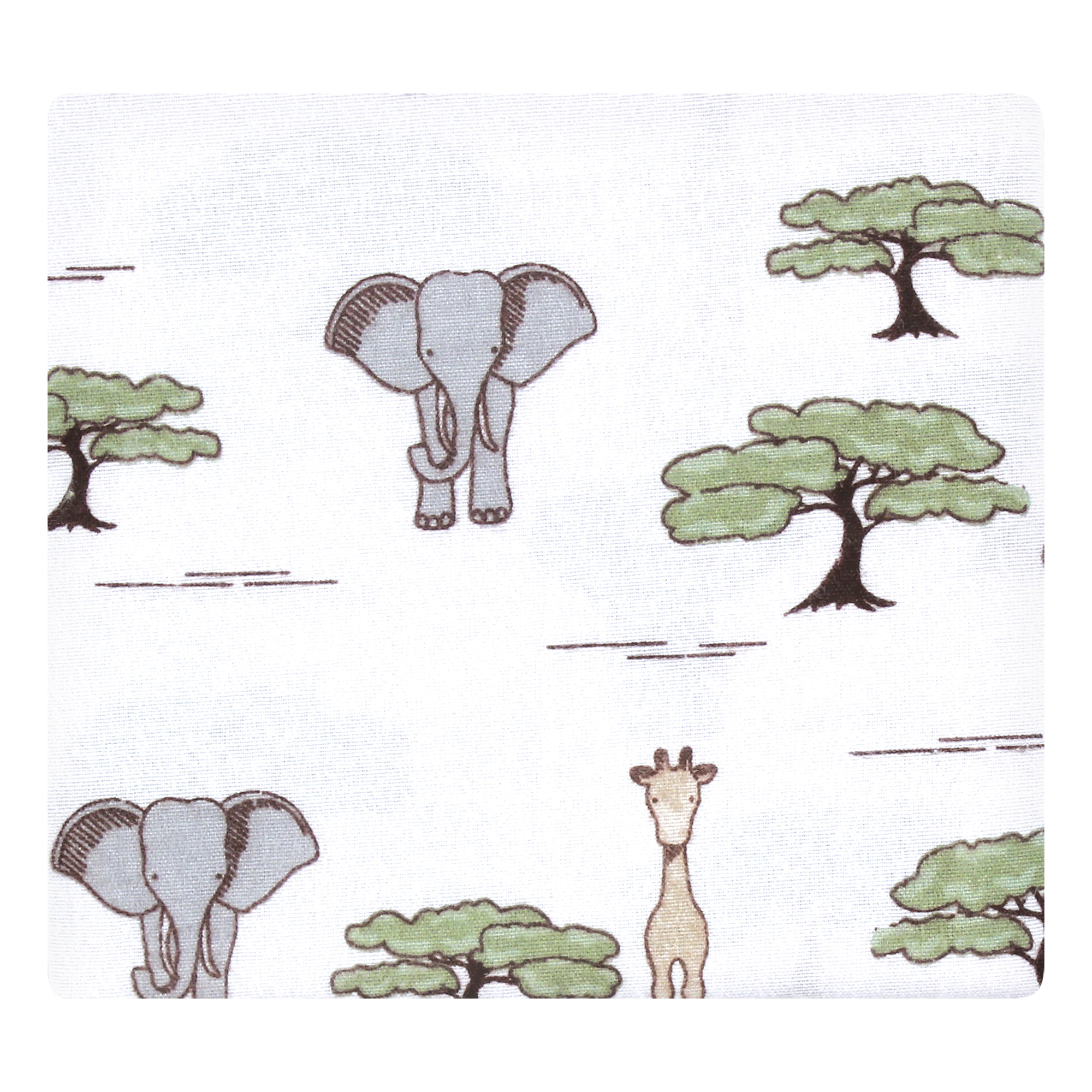 Hudson Baby Unisex Baby Cotton Poly Flannel Receiving Blankets Bundle, Wild Safari Adventures 7-Pack, One Size