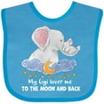 thumbnail image 3 of Inktastic My Gigi Loves Me to the Moon and Back Elephant Family Boys or Girls Baby Bib, 3 of 4