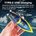 thumbnail image 2 of LAFALA Mini Remote Control Boat 2.4Ghz 360 Rotating Lakes Swimming Pool Toys  for Kids Gift Blue, 2 of 8