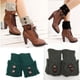 thumbnail image 2 of Botas de mujer de otoño e invierno, calcetines cortos de lana tejidos con botones cálidos, calcetines de lana con hebilla de diamante, 2 of 6