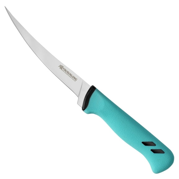 YOUSUNLONG 6-Inch Fillet Knife, High-Carbon Steel Flexible Curved Blade Fish Knife with Ergonomic Non-Slip Handle