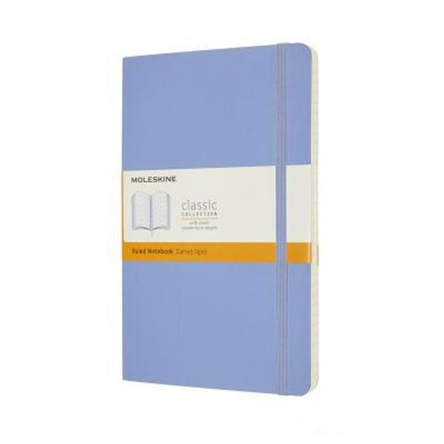 Libreta clásica grande azul hortensia hoja rayada pasta suave