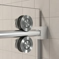 thumbnail image 5 of 66 in. W x 76 in. H Single Sliding Frameless Shower Enclosure With Clear Glass in Brushed Nickel, 5 of 6