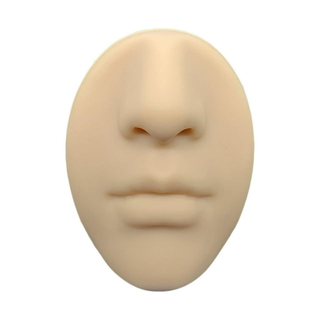 Maniquí portátil modelo de cara de silicona Flexible para de Beige