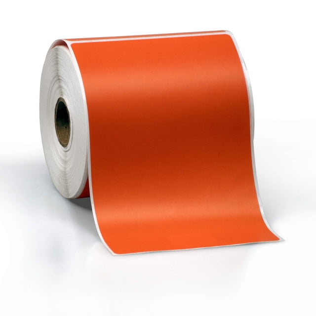 Etiquetas autoadhesivas perforadas térmicas directas, 4 x 6 unidades (naranja, 12 rollos)