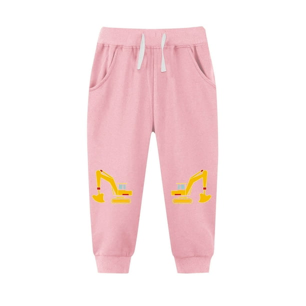 Cowsor Toddler Kids Cotton Active Jogger Pants,Kids Cartoon Sweatpants Casual Lounging Bottoms
